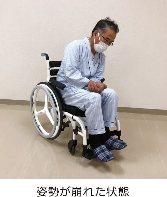 姿勢が崩れた状態
